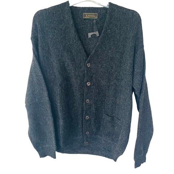 Peru Unlimited Alpaca Men’s Buttondown Gray Cardigan size L j
